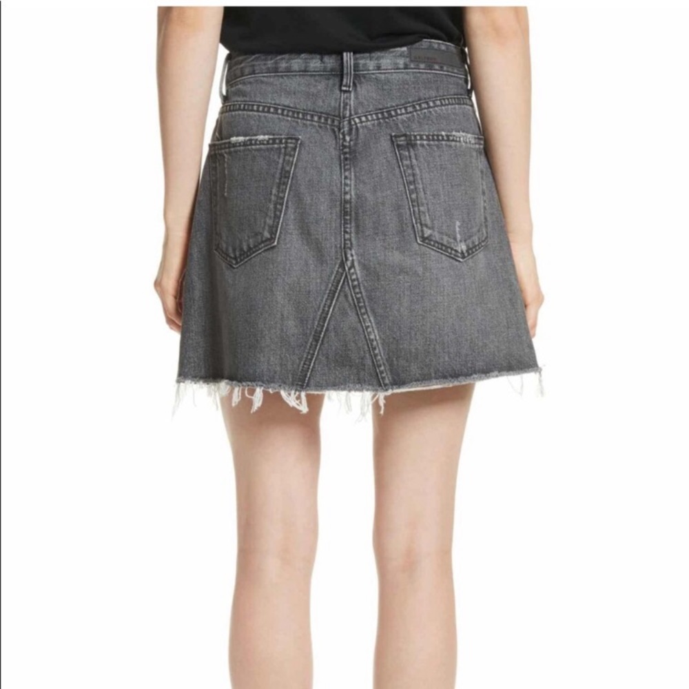GRLFRND Eva Distressed Denim Skirt SZ 24 EUC - Picture 2 of 7